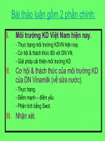 Bài thảo luận moio trường kinh doanh của doanh nghiệp Vinamilk doc