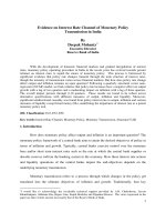 Evidence on Interest Rate Channel of Monetary Policy Transmission in India ppt