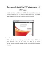 Tạo và chỉnh sửa tài liệu PDF nhanh chóng với PDFescape doc