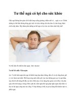 Tư thế ngủ có lợi cho sức khỏe pot