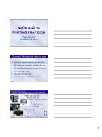 NGÔN NGỮ và PHƯƠNG PHÁP DỊCH doc