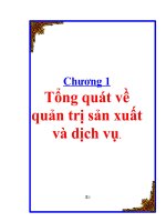 Chương 1: Tổng quát về quản trị sản xuất và dịch vụ. pptx