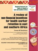 A review of non-financial incentives for health worker retention in east and southern Africa pot