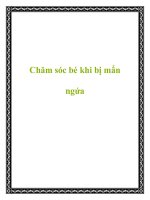 Chăm sóc bé khi bị mẩn ngứa ppt