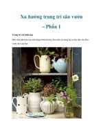 Xu hướng trang trí sân vườn – Phần 1 docx