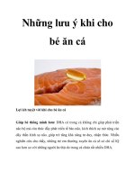 Những lưu ý khi cho bé ăn cá docx
