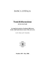 Temi di discussione: An empirical analysis of national differences in the retail bank interest rates of the euro area doc