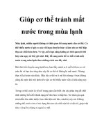 Giúp cơ thể tránh mất nước trong mùa lạnh docx