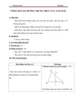 tính chất ba đường trung trực của tam giác - giáo án hình học 7 - gv.h.ái vi