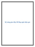 Kỹ năng giao tiếp: Để lắng nghe hiệu quả pptx