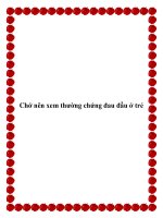 Chớ nên xem thường chứng đau đầu ở trẻ pptx