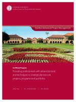 Providing professionals with advanced tools and techniques to strategically execute projects, programs and portfolios docx