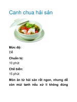 Canh chua hải sản pot