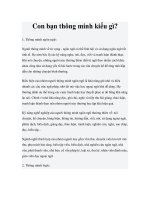 Con bạn thông minh kiểu gì? docx