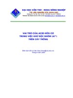 Vai trò của acid hữu cơ trong việc khử độc nhôm trên cây trồng docx