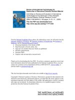 Review of International Technologies for Destruction of Recovered Chemical Warfare Materiel ppt