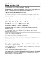 The Diary of Samuel Pepys, Aug/Sep 1660 docx