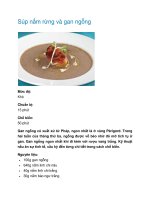 Súp nấm rừng và gan ngỗng pdf