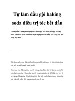 Tự làm dầu gội baking soda điều trị tóc bết dầu doc