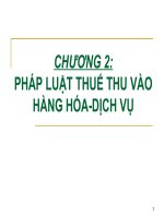 PHÁP LUẬT THUẾ THU VÀO HÀNG HÓA-DỊCH VỤ docx