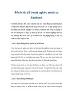 Bốn lý do để doanh nghiệp tránh xa Facebook docx