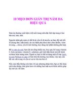 10 MẸO ĐƠN GIẢN TRỊ NÁM DA HIỆU QUẢ pptx