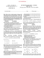 ĐỀ THI THỬ ĐẠI HỌC ĐỢT 1 – NĂM 2013 MÔN VẬT LÝ TRƯỜNG THPT QUỲNH LƯU 1 MÃ ĐỀ THI: 134 doc