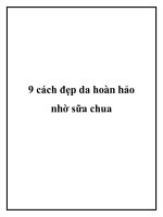 9 cách đẹp da hoàn hảo nhờ sữa chua docx