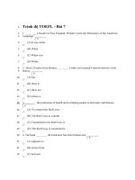Đề thi và đáp án tiếng anh trình độ TOEFL - Đề số 7 potx