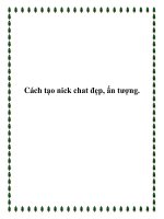 Cách tạo nick chat đẹp, ấn tượng. pot