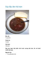 Súp đậu đen thịt ham pot