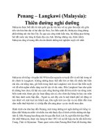 Penang – Langkawi (Malaysia): Thiên đường nghỉ dưỡng pptx