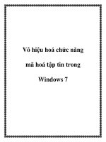 Vô hiệu hoá chức năng mã hoá tập tin trong Windows 7 pdf