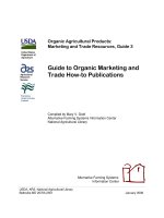 Guide to Organic Marketing and Trade How-to Publications potx
