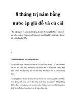 8 tháng trị nám bằng nước ép giá đỗ và củ cải pot