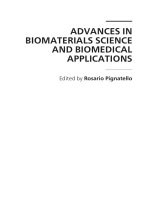ADVANCES IN BIOMATERIALS SCIENCE AND BIOMEDICAL APPLICATIONS_1 pptx