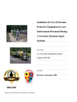 Guidelines for Use of Personal Protective Equipment by Law Enforcement Personnel During A Terrorist Chemical Agent Incident potx