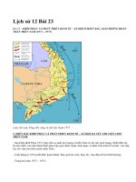 Lịch sử 12 Bài 23