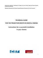 TECHNICAL GUIDE FOR THE PROJECTION BOOTH IN DIGITAL CINEMA pot