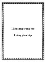 Làm sang trọng cho không gian bếp pot