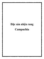 Đặc sản nhện rang Campuchia pdf