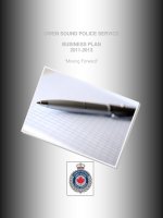 OWEN SOUND POLICE SERVICE BUSINESS PLAN 2011-2013 “Moving Forward” docx