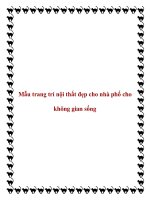 Mẫu trang trí nội thất đẹp cho nhà phố cho không gian sống docx