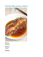 Thịt hầm đậm hương vị châu Á pot