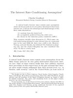 The Interest Rate Conditioning Assumption∗ potx