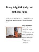 Trang trí gối thật đẹp với hình chú ngựa pot