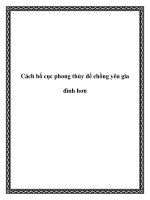 Cách bố cục phong thủy để chồng yêu gia đình hơn doc