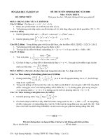 ĐỀ THI CHÍNH THỨC MÔN TOÁN NĂM 2008 KHỐI B