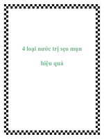 4 loại nước trị sẹo mụn hiệu quả doc