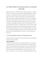 Các chính sách kinh tế trong thời gian gần đây và tác động đến doanh nghiệp ppt